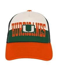Outerstuff Big Boys and Girls Green/Cream Miami Hurricanes Modern Fan Trucker Adjustable Hat