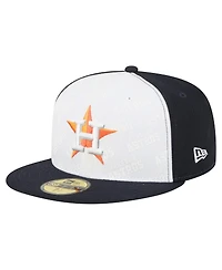 New Era Men's White/Navy Houston Astros Repeat 59FIFTY Fitted Hat
