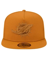 New Era Men's Brown Miami Dolphins Color Pack A-Frame 59FIFTY Fitted Hat