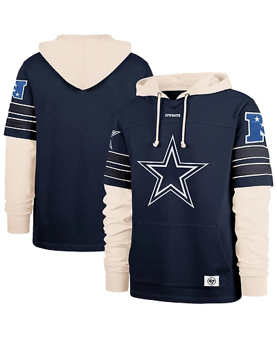 '47 Brand Men's Navy Dallas Cowboys Split Zone Cornerback Duo Hoodie