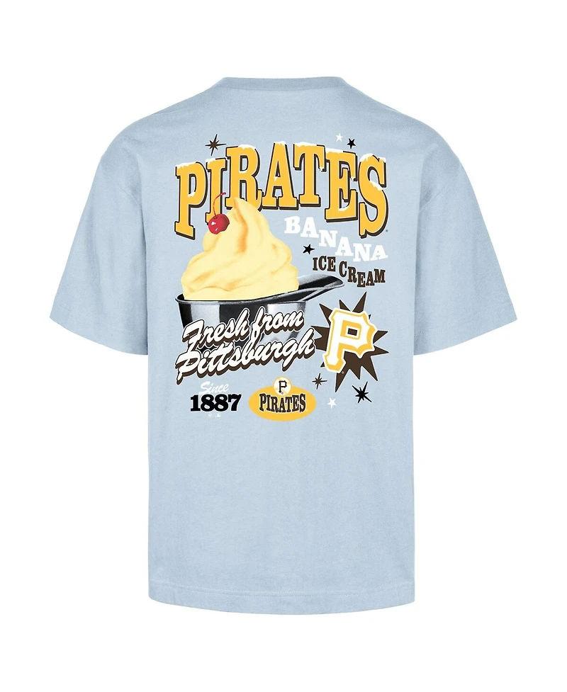'47 Brand Men's Light Blue Pittsburgh Pirates Ice Cream Parlor Foundation T-Shirt