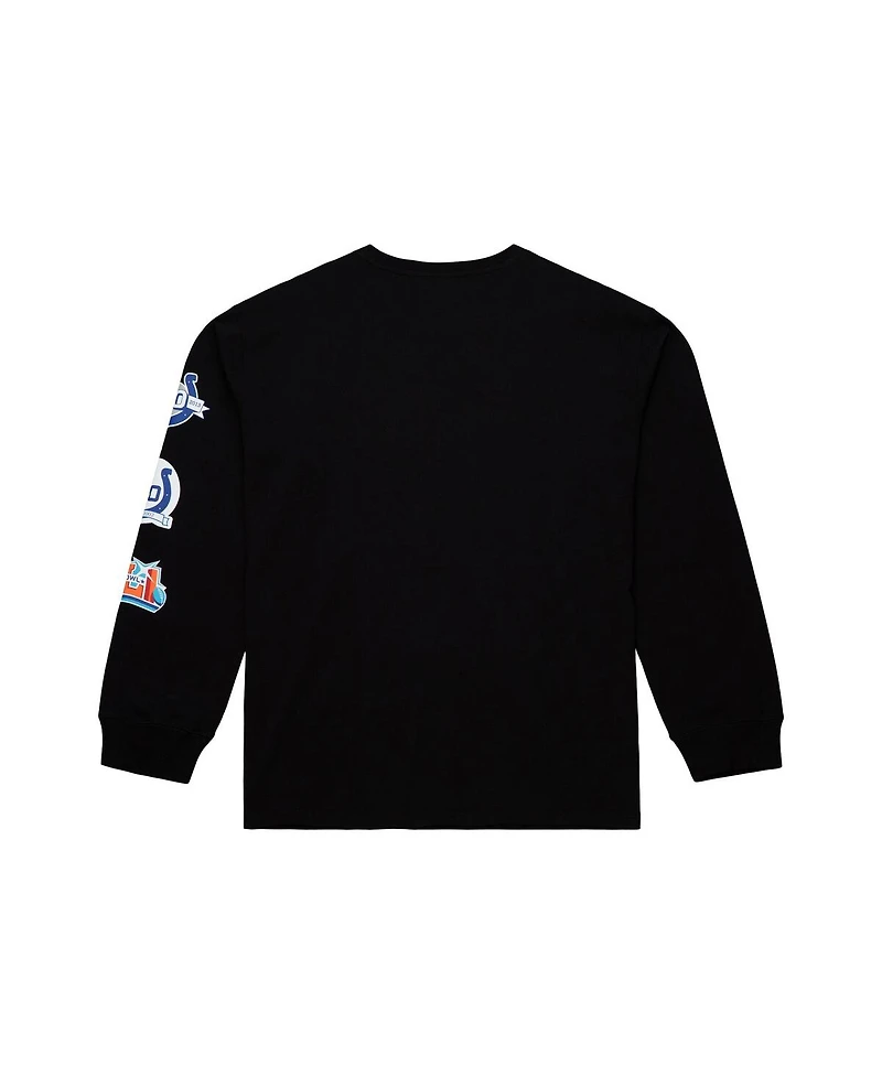 Mitchell & Ness Men's Black Indianapolis Colts Training Camp Vintage Logos Long Sleeve T-Shirt