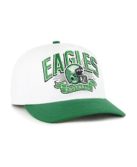 '47 Brand Big Boys and Girls White/Kelly Green Philadelphia Eagles Prime Play Hitch Adjustable Hat