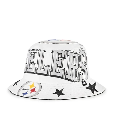 '47 Brand Women's White Pittsburgh Steelers Energize Bucket Hat