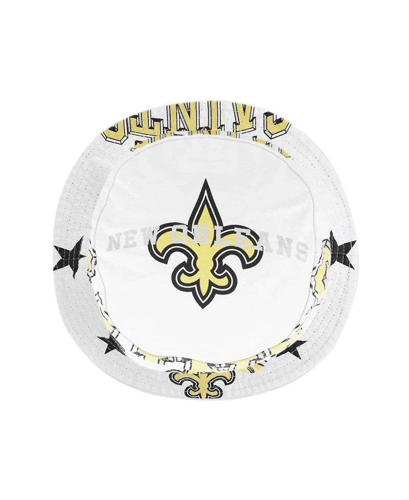 '47 Brand Women's White New Orleans Saints Energize Bucket Hat
