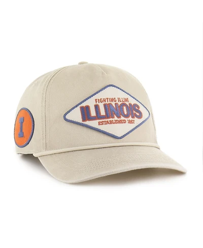 '47 Brand Men's and Women's Cream Illinois Fighting Illini Outdoorsmen Cairn Hitch Adjustable Hat