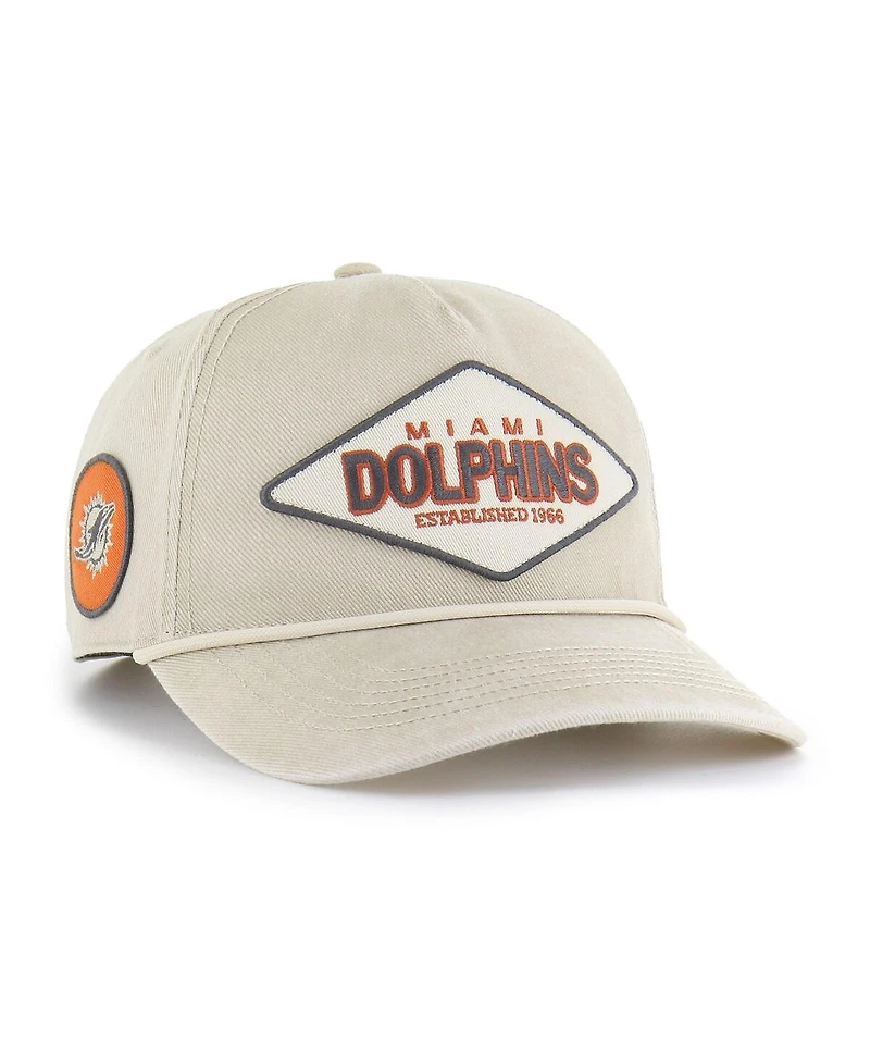 '47 Brand Men's Khaki Miami Dolphins Cairn Hitch Adjustable Hat