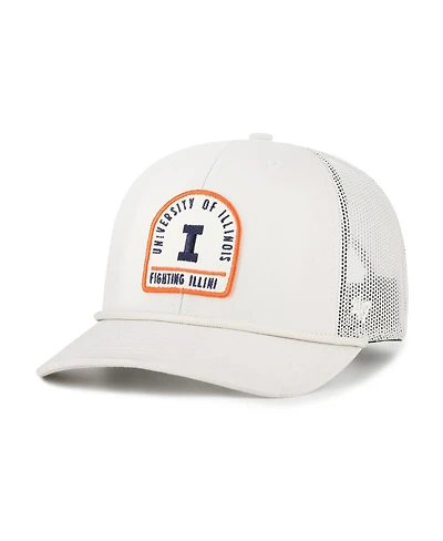 '47 Brand Men's and Women's Cream Illinois Fighting Illini Core Inline Gravestone Adjustable Trucker Hat