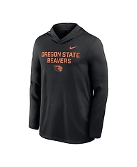 Nike Men's Black Oregon State Beavers 2025 Sideline Dri-fit Long Sleeve Hoodie T-Shirt
