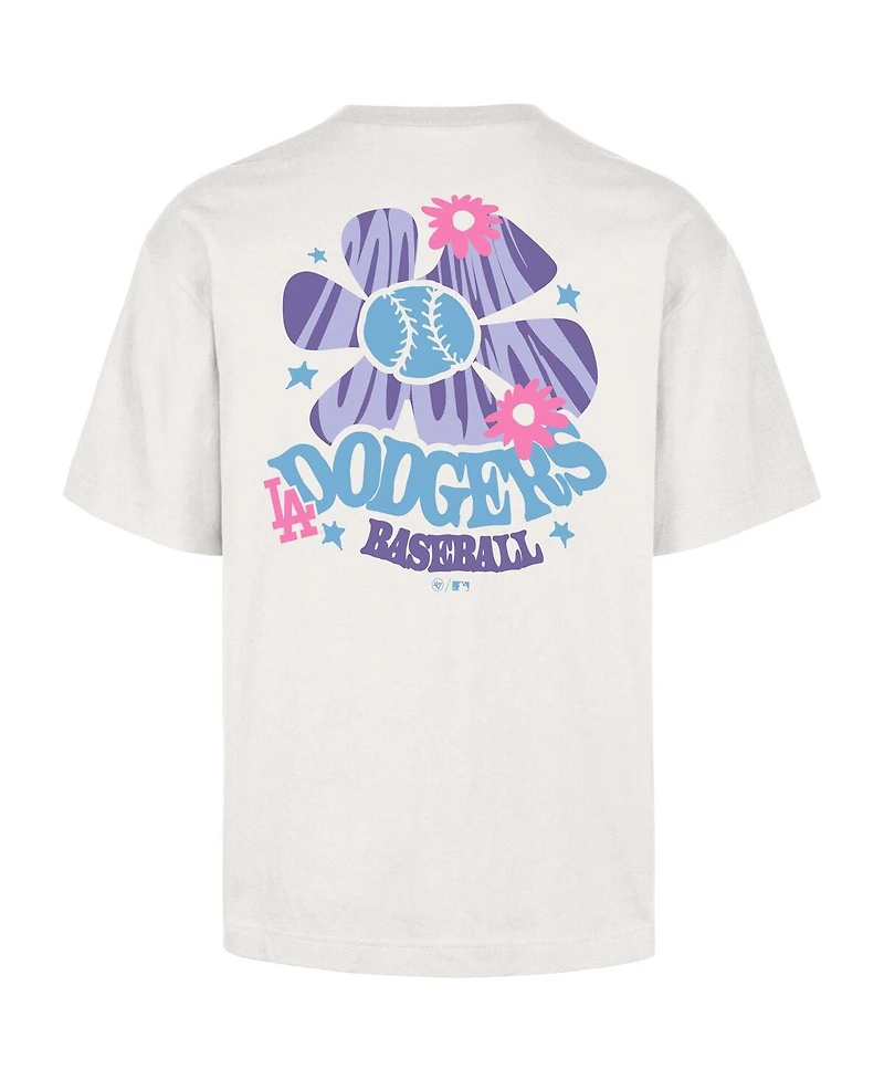 '47 Brand Men's Cream Los Angeles Dodgers Flora Foundation T-Shirt