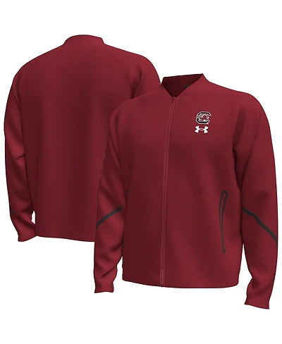 Under Armour Men's Garnet South Carolina Gamecocks Unstoppable Full-Zip Bomber Jacket