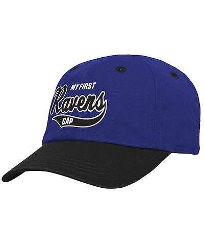 Outerstuff Baby Boys and Girls Purple/Black Baltimore Ravens My First Tail Sweep Slouch Flex Hat