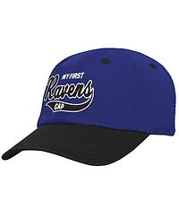 Outerstuff Baby Boys and Girls Purple/Black Baltimore Ravens My First Tail Sweep Slouch Flex Hat