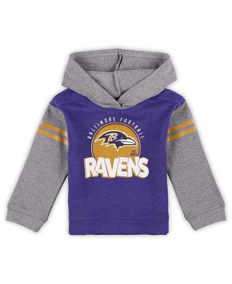 Outerstuff Toddler 2-Piece Baltimore Ravens Club House Long Sleeve Hoodie Top and Leggings Set