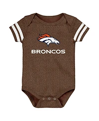 Outerstuff Baby Boys and Girls Brown Denver Broncos Playmaker Bodysuit