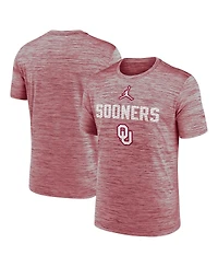 Jordan Men's Crimson Oklahoma Sooners Campus Slant Velocity Performance T-Shirt
