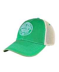 1863FC Men's Green Celtic Tea Washed Vintage Trucker Adjustable Hat