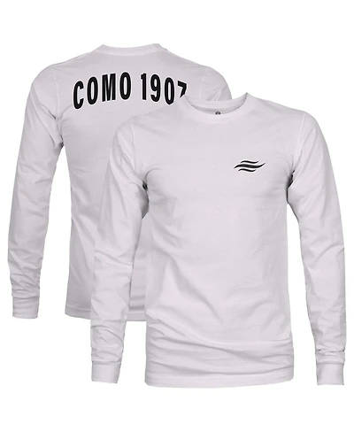 1863FC Men's Silver Como 1907 Arch Long Sleeve T-Shirt