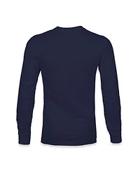 1863FC Men's Navy Tottenham Hotspur Mono Badge Long Sleeve T-Shirt