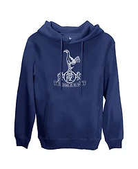 1863FC Men's Navy Tottenham Hotspur Mono Badge Fleece Pullover Hoodie