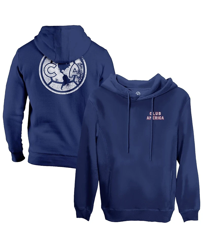 1863FC Men's Navy Club America Wordmark Fleece Pullover Hoodie