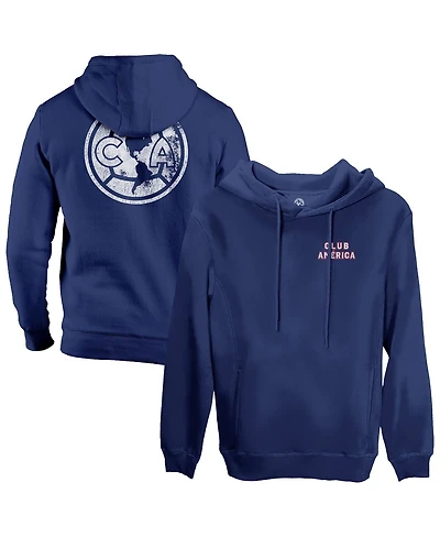 1863FC Men's Navy Club America Wordmark Fleece Pullover Hoodie