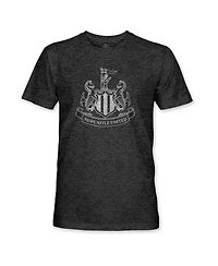 1863FC Men's Heather Black Newcastle United Mono Badge Vintage Tri-Blend T-Shirt