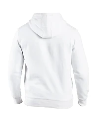 1863FC Men's White West Ham United Color Badge Fleece Pullover Hoodie