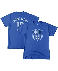 1863FC Big Boys and Girls Lamine Yamal Blue Barcelona Player Name Number T-Shirt