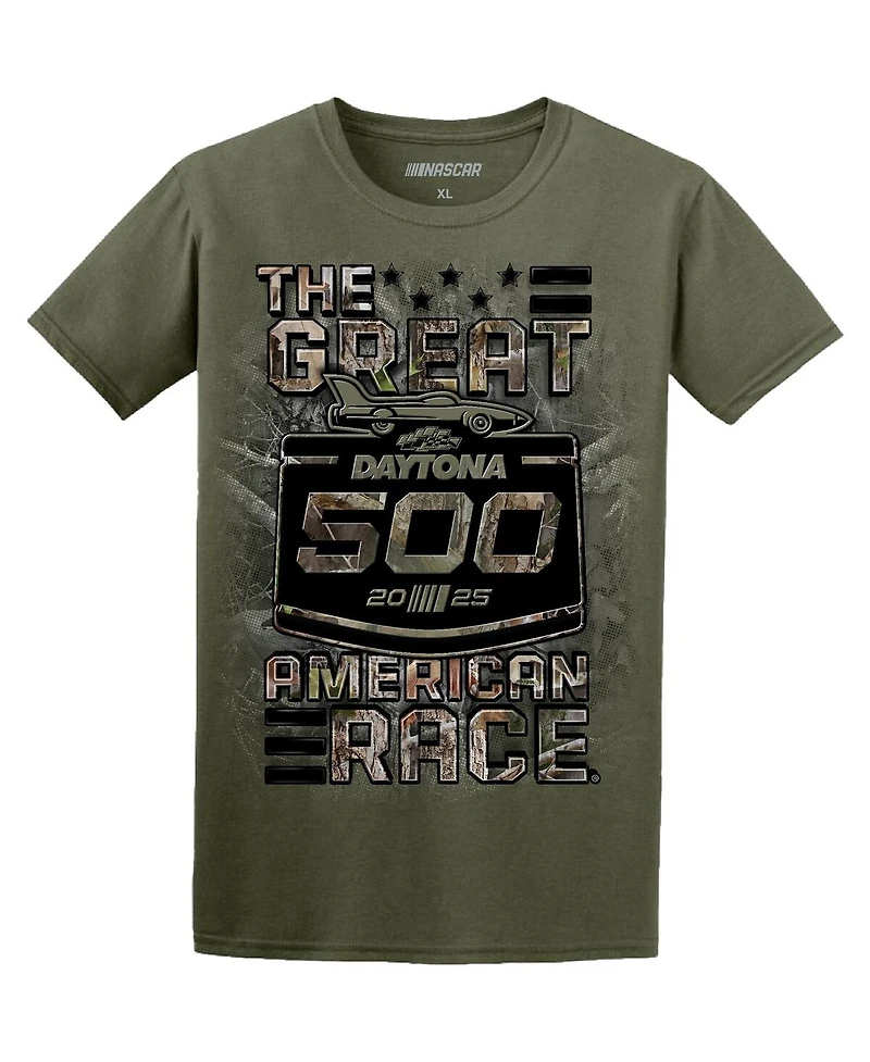 Checkered Flag Sports Men's Green Daytona International Speedway 2025 Daytona 500 True Timber Camo T-Shirt