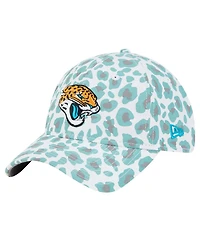 New Era Girls Toddler White Jacksonville Jaguars Active Leopard 9TWENTY Adjustable Hat