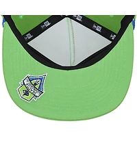 New Era Men's Rave Green Seattle Sounders Fc Script Golfer Adjustable Hat