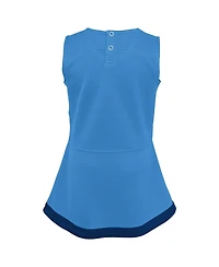 Outerstuff Girls Preschool 2-Piece Carolina Blue North Carolina Tar Heels Cheer Captain Jumper Dress Bloomers Set