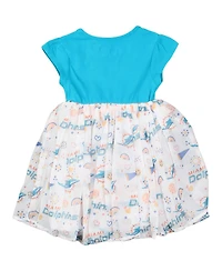 Wes & Willy Girls Toddler Aqua Miami Dolphins Princess Dress