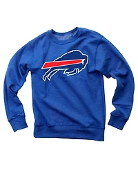 Wes & Willy Big Boys and Girls Royal Buffalo Bills Reversible Fleece Pullover Sweatshirt