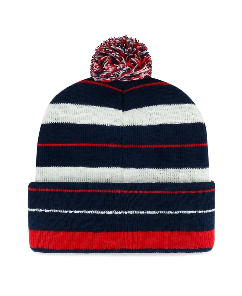 '47 Brand Men's Navy New England Patriots Powerline Cuffed Knit Pom with Hat