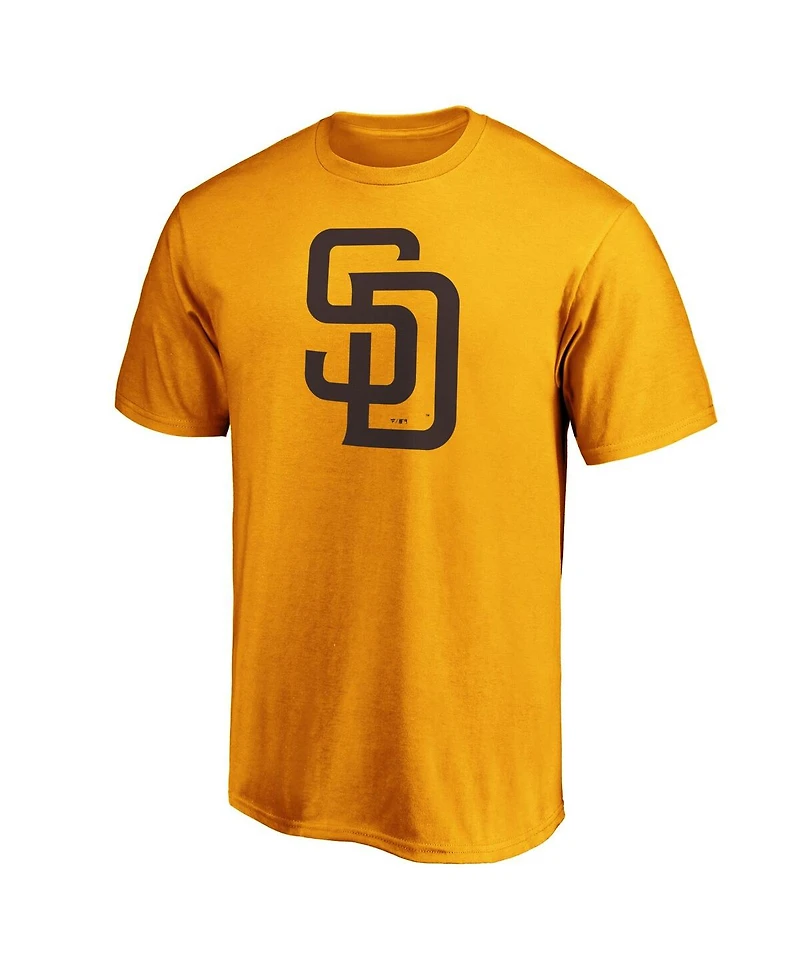 Fanatics Men's Gold San Diego Padres Logo T-Shirt