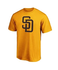 Fanatics Men's Gold San Diego Padres Logo T-Shirt