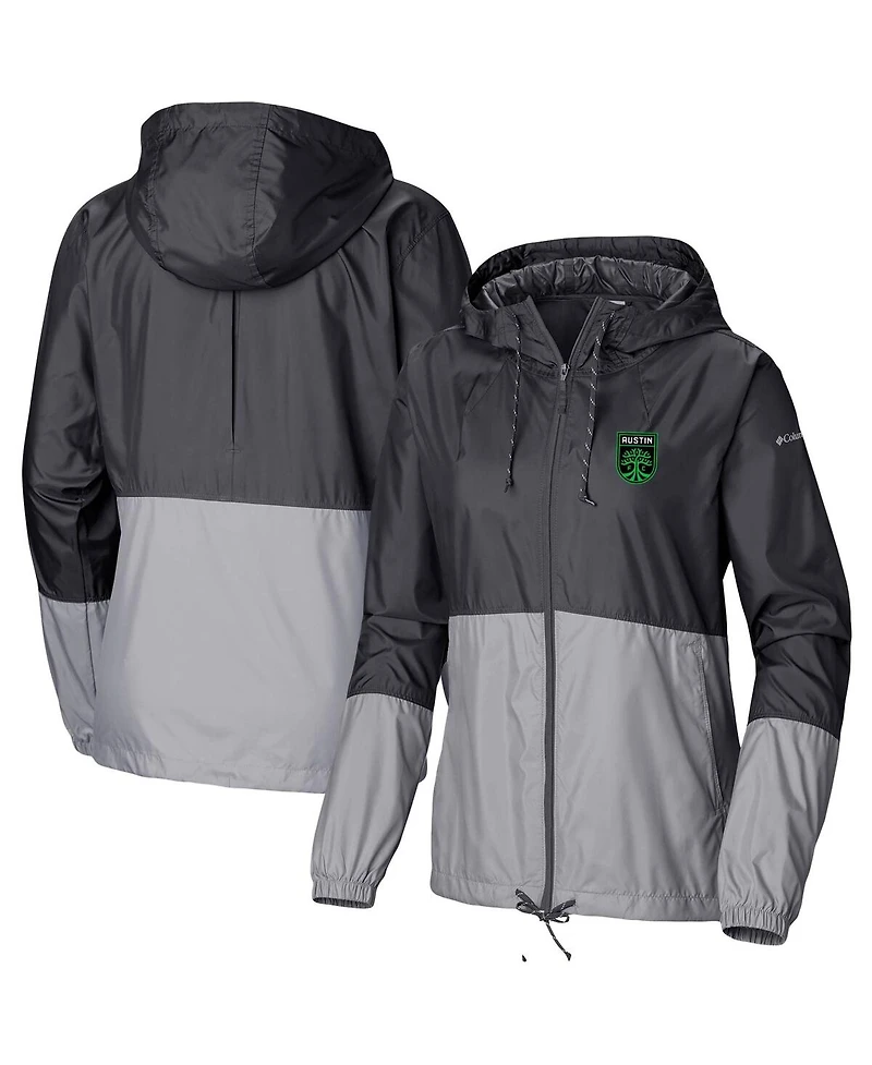 Columbia Women's Black/Gray Austin Fc Flash Forward Team Windbreaker Jacket