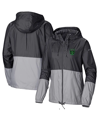 Columbia Women's Black/Gray Austin Fc Flash Forward Team Windbreaker Jacket