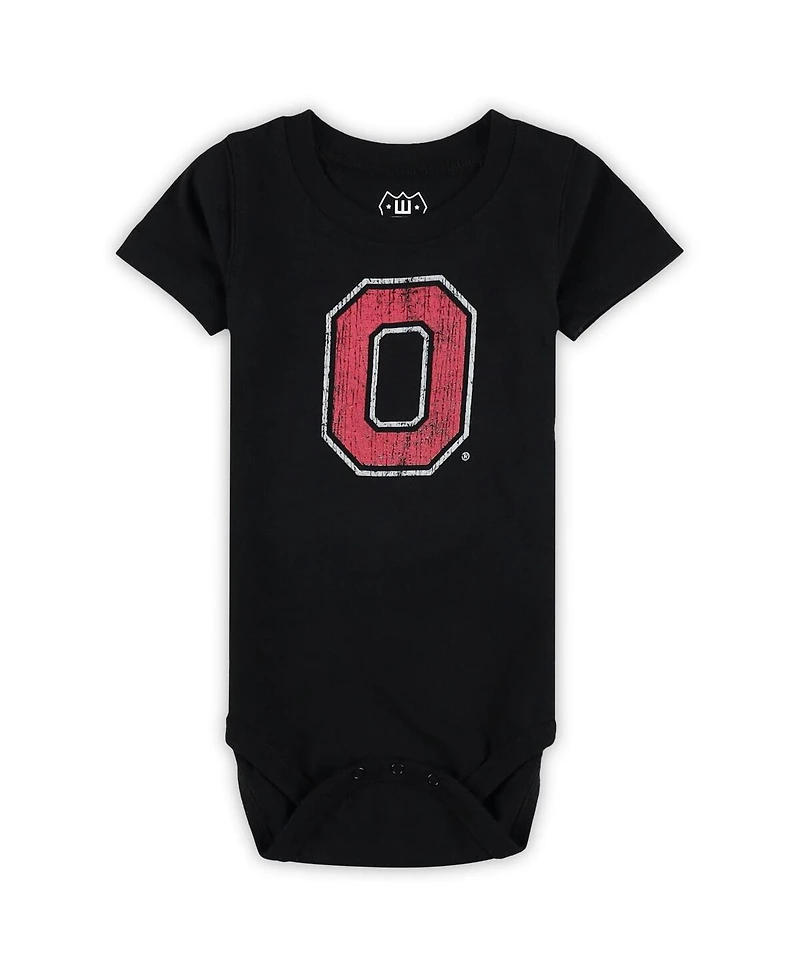 Wes & Willy Baby Boys and Girls 3-Pack Ohio State Buckeyes Bodysuit Set