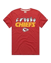 Homage Men's and Women's Red Kansas City Chiefs Nfl Asl Collection by Love Sign Tri-Blend T-Shirt
