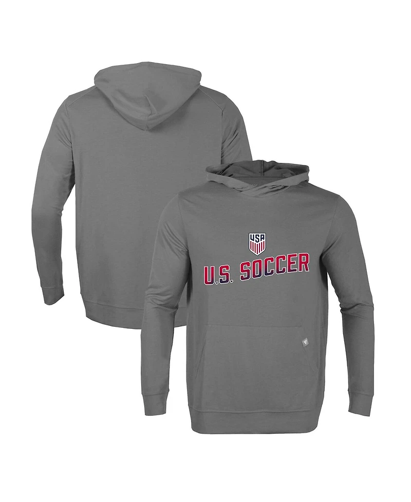 LevelWear Men's Gray Usmnt Relay Pitch Pullover Hoodie