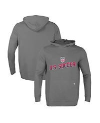 LevelWear Men's Gray Usmnt Relay Pitch Pullover Hoodie
