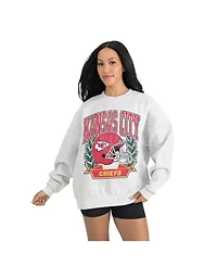 Gameday Couture Women's Gray Kansas City Chiefs Heritage Premium Fleece Pullover Sweatshirt