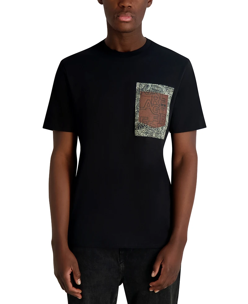 Karl Lagerfeld Paris Men's Thumbprint Detail T-Shirt
