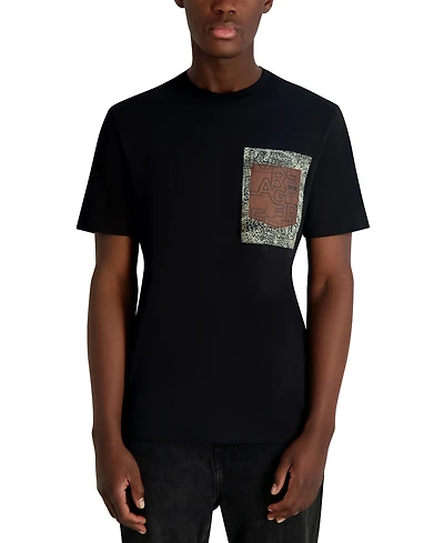 Karl Lagerfeld Paris Men's Thumbprint Detail T-Shirt