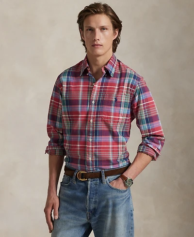 Polo Ralph Lauren Men's Classic-Fit Plaid Oxford Shirt