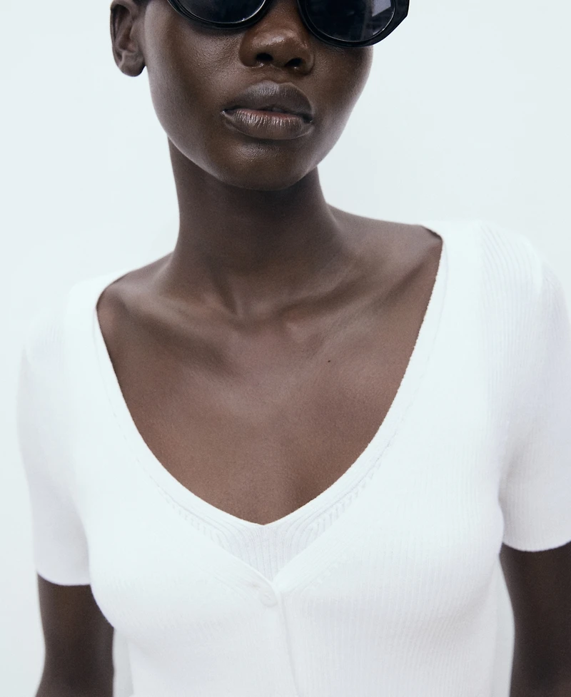 Mango Women's Mixed Ribbed Sweater