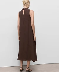 Mango Women's Halter-Neck Lyocell Dress